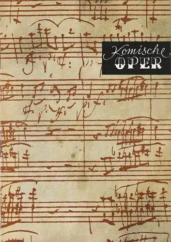 Komische Oper Berlin: Programmheft 6. SINFONIEKONZERT ORCHESTER  KOMISCHE OPER  11. März 1971. 