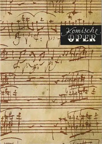 Komische Oper Berlin: Programmheft 8. SINFONIEKONZERT DES ORCHESTERS DER  KOMISCHEN OPER 29. April 1971 Spielzeit 1970 / 71. 