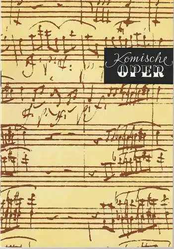 Komische Oper Berlin, Gerhard Müller, Frank Schneider, Dietrich Kaufmann: Programmheft 2. SINFONIEKONZERT ORCHESTER  KOMISCHE OPER 6. November 1986. 