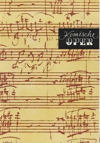Komische Oper Berlin, Gerhard Müller, Frank Schneider, Dietrich Kaufmann, A. Lagenpusch und Jutta Kaufmann ( Fotos ): Programmheft 3. SINFONIEKONZERT DES ORCHESTERS DER  KOMISCHEN OPER 15. Dezember 1989 Spielzeit 1989 / 90. 