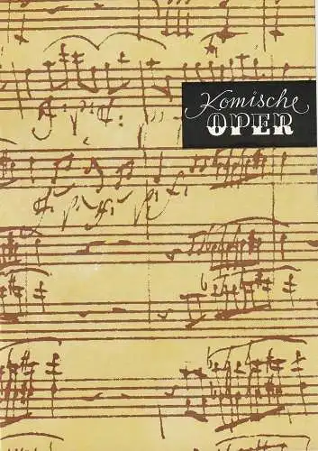Komische Oper Berlin, Gerhard Müller, Frank Schneider, Dietrich Kaufmann, Waltraud Reinwald: Programmheft 5. SINFONIEKONZERT DES ORCHESTERS DER  KOMISCHEN OPER 1. März 1990 Spielzeit 1989 / 90.