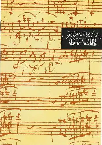 Komische Oper Berlin, Gerhard Müller, Frank Schneider, Dietrich Kaufmann: Programmheft 5. SINFONIEKONZERT ORCHESTER  KOMISCHE OPER 28. Februar 1991. 