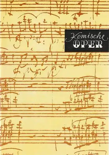 Komische Oper Berlin, Gerhard Müller, Frank Schneider, Dietrich Kaufmann: Programmheft OSTERKONZERT CAMERATA MUSICA 29. März 1991 Spielzeit 1990 / 91. 