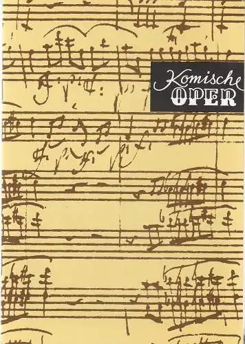 Komische Oper Berlin, Albert Kost,  Gerhard Müller: Programmheft 4. SINFONIEKONZERT ORCHESTER  KOMISCHE OPER 12. Januar 1995. 