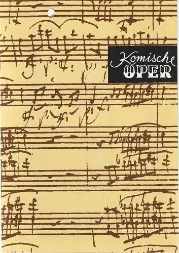 Komische Oper Berlin, Albert Kost,  Gerhard Müller: Programmheft 6. SINFONIEKONZERT ORCHESTER  KOMISCHE OPER 6. April 1995. 