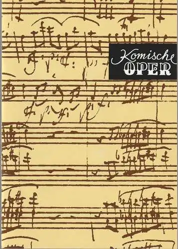 Komische Oper Berlin,  Albert Kost,  Joachim Großkreutz: Programmheft 2. SINFONIEKONZERT ORCHESTER KOMISCHE OPER 26. Oktober 1995. 