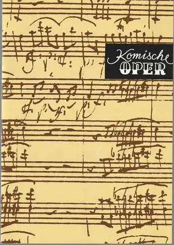 Komische Oper Berlin,  Albert Kost, Joachim Großkreutz: Programmheft 5. SINFONIEKONZERT ORCHESTER KOMISCHE OPER 15. Februar 1996. 