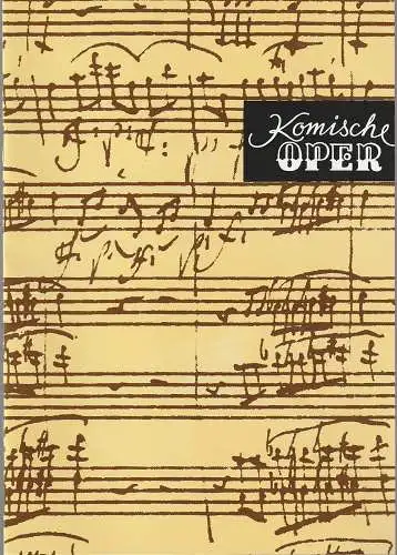 Komische Oper Berlin,  Albert Kost, Joachim Großkreutz: Programmheft 1. SINFONIEKONZERT ORCHESTER KOMISCHE OPER 10. Oktober 1996. 