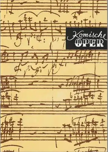 Komische Oper Berlin,  Albert Kost, Joachim Großkreutz: Programmheft 3. SINFONIEKONZERT ORCHESTER KOMISCHE OPER 28. November 1996. 