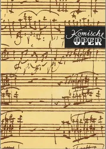 Komische Oper Berlin,  Albert Kost, Joachim Großkreutz, Peter Huth: Programmheft WEIHNACHTSKONZERT ORCHESTER KOMISCHE OPER 23. Dezember 1996. 