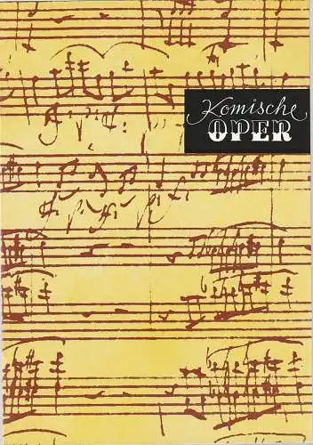 Komische Oper Berlin, Eginhard Röhlig, Christina Laabs: Programmheft 2. SINFONIEKONZERT ORCHESTER KOMISCHE OPER  10. November 1979. 