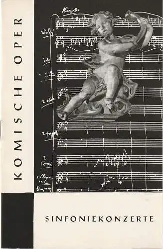 Komische Oper, Martin Vogler: Programmheft 1. SINFONIEKONZERT ORCHESTER KOMISCHE OPER 22. Oktober 1957. 