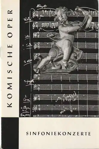 Komische Oper, Martin Vogler, Dietrich Kaufmann: Programmheft 3. SINFONIEKONZERT  DES ORCHESTERS DER  KOMISCHEN OPER 27. März 1959 Spielzeit 1958 / 59. 