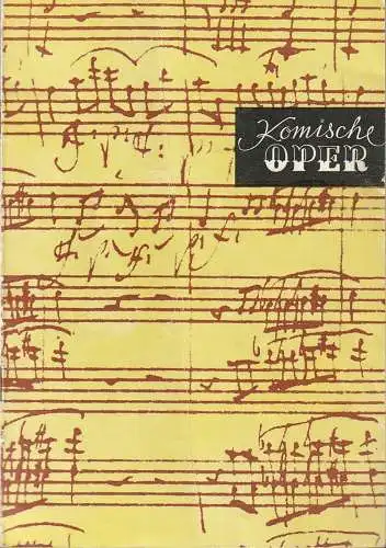 Komische Oper Berlin, Gerhard Müller  Frank Schneider, Dietrich Kaufmann: Programmheft WEIHNACHTSKONZERT CAMERATA MUSICA 23. 12.1982 Komische Oper. 
