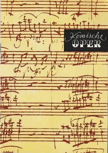Komische Oper Berlin, Gerhard Müller, Dietrich Kaufmann: Programmheft 8. SINFONIEKONZERT DES ORCHESTERS DER  KOMISCHEN OPER 13. Juni 1985 Spielzeit 1984  / 85. 