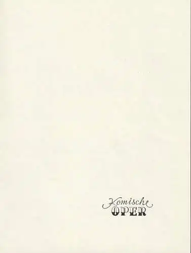 Komische Oper Berlin: Programmheft EIN WIENER KAMMERKONZERT ZUR MOZART- ZEIT  4. Mai 1976 Foyer Komische Oper Spielzeit 1975 / 76. 