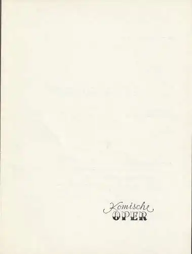 Komische Oper Berlin: Programmheft FOYER - KONZERT 19. April 1976 Foyer Komische Oper Spielzeit 1975 / 76. 