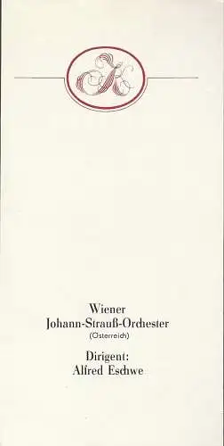 Beliner Festtage, Elke Friedmann, Karl-Heinz Beck: Programmheft WIENER JOHANN -STRAUSS (Strauß ) - ORCHESTER  29. September 1985  anläßlich der XXIX. Berliner Festtage des Theaters und der Musik. 