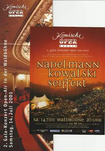 Komische Oper Berlin: Programmheft 2. GALA -KONZERT OPEN -AIR IN DER WALDBÜHNE ORCHESTER  DER KOMISCHEN OPER 14. Juli 2001. 
