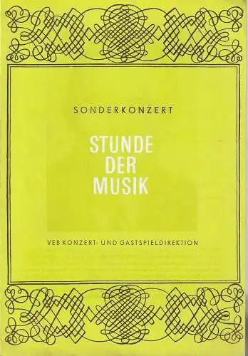 VEB Konzert- und Gastspieldriektion: Programmheft SONDERKONZERT  STUNDE DER MUSIK VIKTOR TRETJAKOW / MICHAIL JEROCHIN 1971. 