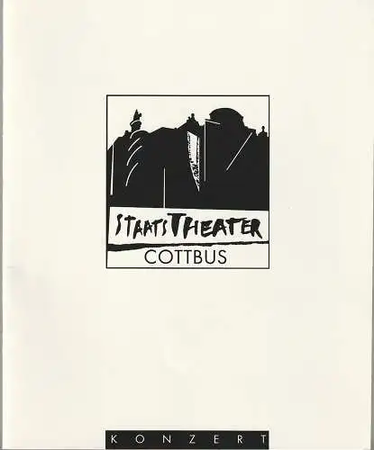 Staatstheater Cottbus, Christoph Schroth, Ingeburg Lademann, Andreas Wallat: Programmheft WEIHNACHTLICHES CHORKONZERT Staatstheater Cottbus 1993. 