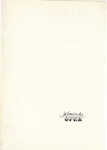 Komische Oper Berlin: Programmheft Foyer-Konzert VIOLINSONATEN von ANTONIO VIAVALDI 10. Dezember 1978 Foyer Komische Oper Spielzeit 1978 / 79. 