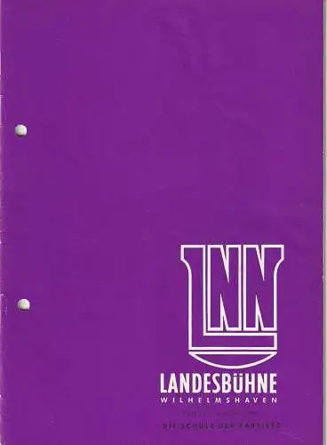 Landesbühne Niedersachsen Nord, Wilhelmshaven, Rudolf Stromberg, Günter H. Wittmann: Programmheft Janusz Warminski DIE SCHULE DER KARRIERE Wilhelmshaven 1964. 