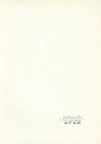 Komische Oper Berlin: Programmheft ZWIESPRACHE MIT LENIN 19. April 1970 Foyer Komische Oper  Spielzeit 1969 / 70.