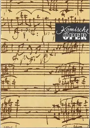 Komische Oper Berlin, Gerhard Müller: Programmheft OSTERKONZERT 1. April 1994 Komische Oper Berlin. 