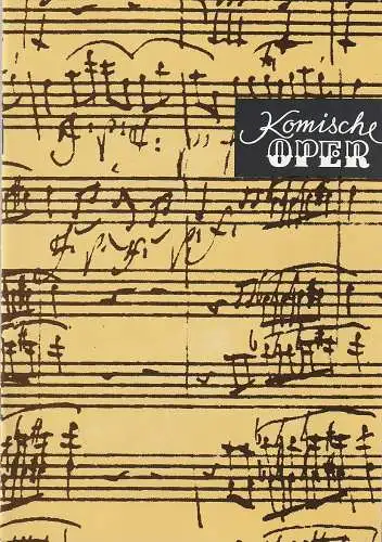 Komische Oper Berlin, Gerhard Müller: Programmheft 5. SINFONIEKONZERT 17. Februar 1994 Spielzeit 1993 / 94. 