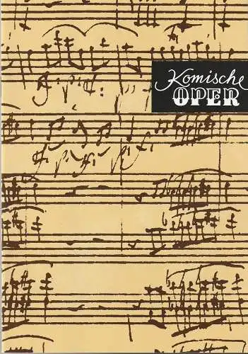 Komische Oper Berlin, Gerhard Müller: Programmheft 1. SINFONIEKONZERT 23. September 1993 Komische Oper Berlin. 