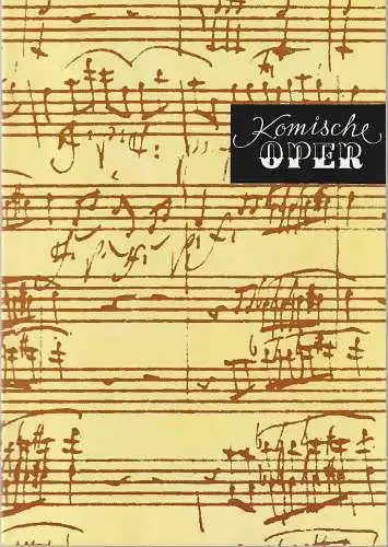 Komische Oper Berlin, Gerhard Müller: Programmheft 2. SINFONIEKONZERT 22. Oktober 1992 Komische Oper Berlin. 