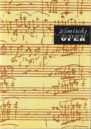 Komische Oper Berlin, Gerhard Müller: Programmheft 8. SINFONIEKONZERT 18. Juni 1992 Spielzeit 1991 / 92. 