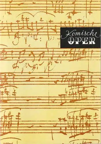 Komische Oper Berlin, Gerhard Müller, Frank Schneider: Programmheft 3. SINFONIEKONZERT 12. Dezember 1991 Komische Oper Berlin. 