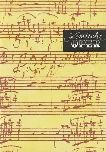 Komische Oper Berlin, Gerhard Müller, Frank Schneider: Programmheft 8. SINFONIEKONZERT des Orchesters der Komischen Oper 10. Juni 1982. 