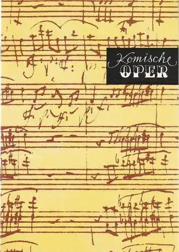 Komische Oper Berlin, Gerhard Müller, Frank Schneider: Programmheft 5. SINFONIEKONZERT des Orchesters der Komischen Oper 11. März 1982. 