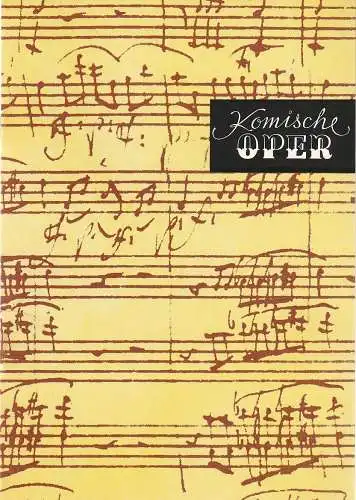 Komische Oper Berlin, 1982: Programmheft 4. SINFONIEKONZERT des Orchesters der Komischen Oper 28. Januar 1982. 