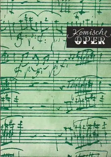 Komische Oper Berlin: Programmheft DIE KONZERTE DER KOMISCHEN OPER BERLIN 1975 / 76 Spielzeitheft. 
