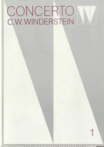 Concerto Winderstein, Dietmar Holland: Programmheft CONCERTO C. W. WINDERSTEIN BOSTON SYMPHONY ORCHESTRA 3. September 1984 Kongress-Saal Deutsches Museum Heft 1. 