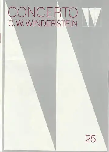 Concerto Winderstein: Programmheft CONCERTO C. W. WINDERSTEIN SAINT LOUIS SYMPHONY ORCHESTRA 29. April 1985 Kongress-Saal Deutsches Museum Heft 25. 
