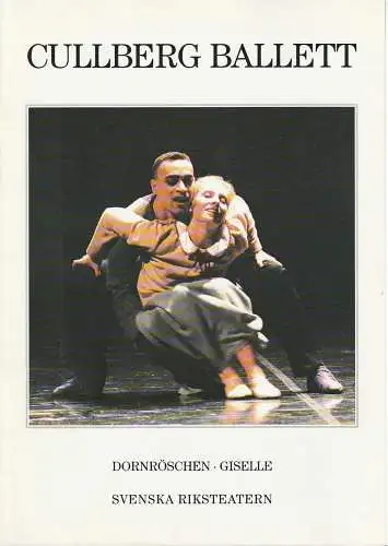 Norddeutsche Konzertdirektion Melsine Grevesmühl: Programmheft CULLBERG BALLETT 19. März 1997 Jahrhunderthalle Frankfurt. 