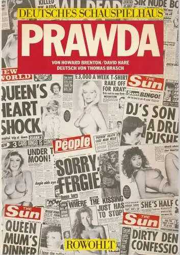 Deutsches Schauspielhaus in Hamburg, Peter Zadek: Programmheft Howard Brenton / David Hare PRAWDA Premiere 12. November 1986. 