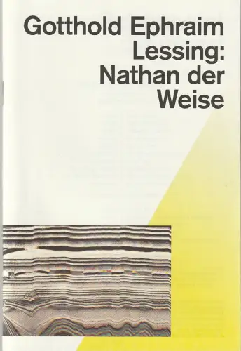 Schauspiel Stuttgart, Armin Petras, Verena Elisabet Eitel: Programmheft Gotthold Ephraim Lessing NATHAN DER WEISE Schauspiel Stuttgart 2016. 