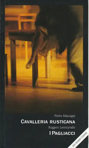 Musiktheater im Revier, Ludwig Baum, Carin Marquardt: Programmheft CAVALLERIA RUSTICANA / I PAGLIACCI ( Bajazzo ) Premiere 5. November 1995 Spielzeit 1995 / 96 Nr. 60. 