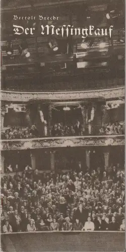 Berliner Ensemble am Bertolt-Brecht-Platz, Helene Weigel: Programmheft Bertolt Brecht DER MESSINGKAUF Premiere 12. Oktober 1963 Brecht-Abend Nr. 3. 