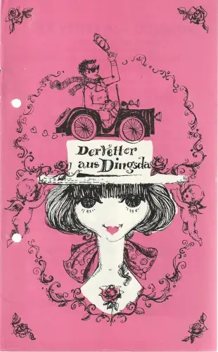 Städtische Bühnen Erfurt, Bodo Witte, Wolfgang Haußwald, Walter Meißner: Programmheft Eduard Künneke DER VETTER AUS DINGSDA Premiere 29. September 1968 Spielzeit 1968 / 69 Heft 4. 