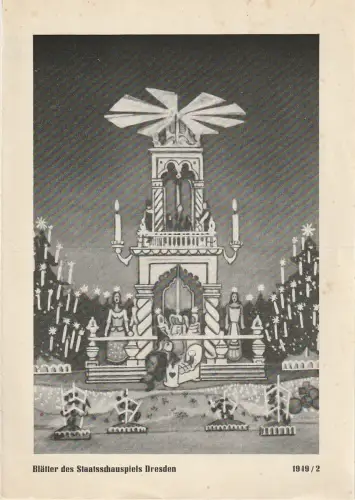 Staatsschauspiel Dresden, Guido Reif: Programmheft Gerdt von Basewitz PETERCHENS MONDFAHRT Blätter des Staatsschauspiels Dresden 1949 / 2. 
