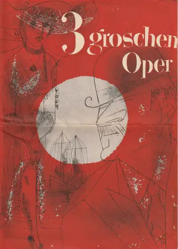 Neue Filmkunst, Walter Kirchner, Hans Hillmann, Werner Schwier: Programmheft DIE DREIGROSCHENOPER verboten 1933 Westd. Wiederaufführung August 1955. 