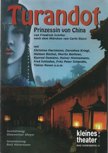 Kleines Theater Bad Godesberg, Walter Ullrich: Programmheft Friedrich Schiller TURANDOT PRINZESSIN VON CHINA Spielzeit 2009 / 10 Heft 4. 