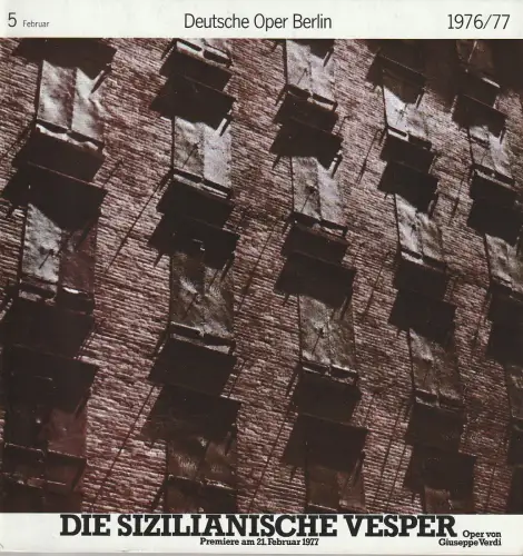 Deutsche Oper Berlin, Siegfried Palm, Gerhard Milting: Programmheft Giacomo Puccini TOSCA 3. Februar 1977 Spielzeit 1976 / 77 Heft 5 Februar. 